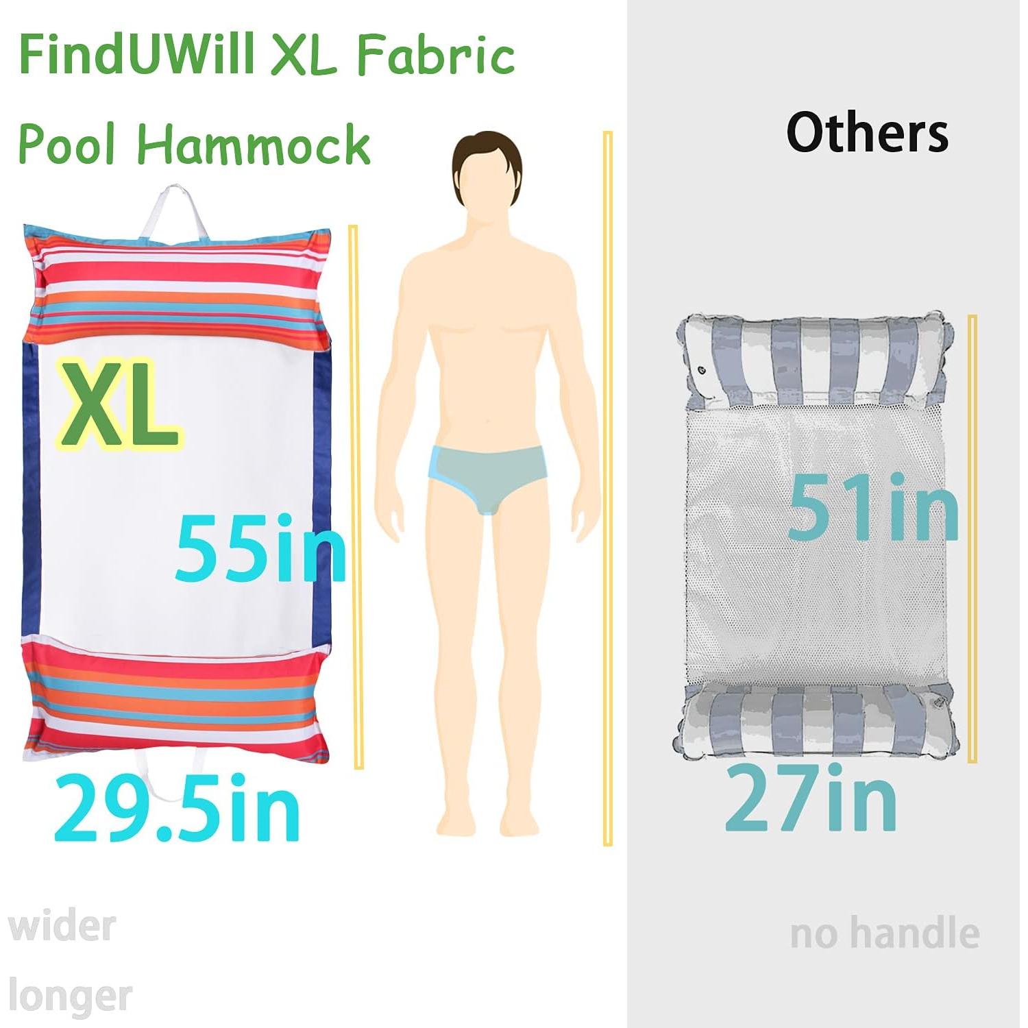 Flotadores de Hamaca Inflables FindUWill XL 2-Pack 4-en-1