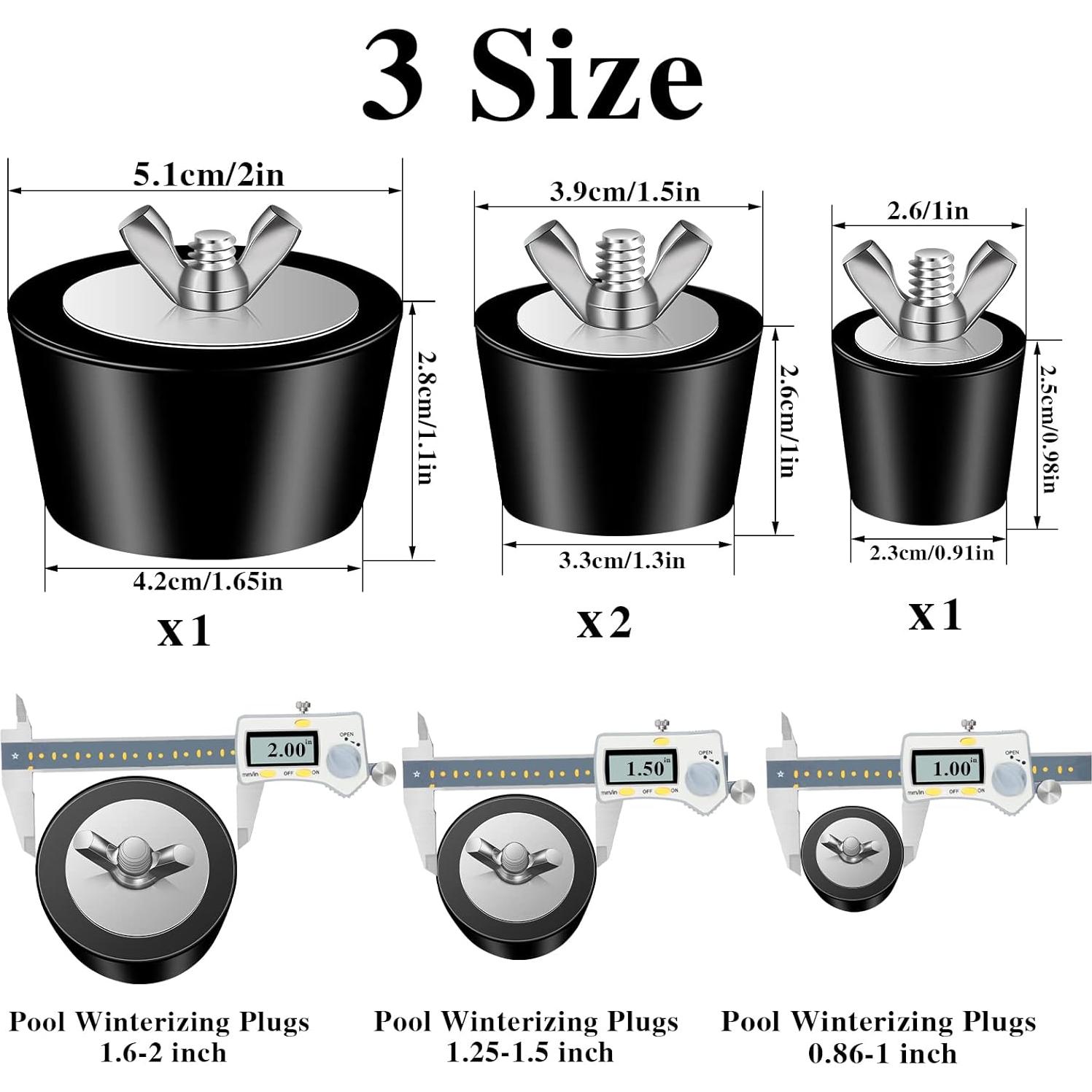 Paquete de 4 Tapones de Retorno para Piscina BESARME 2.54-5.08 cm