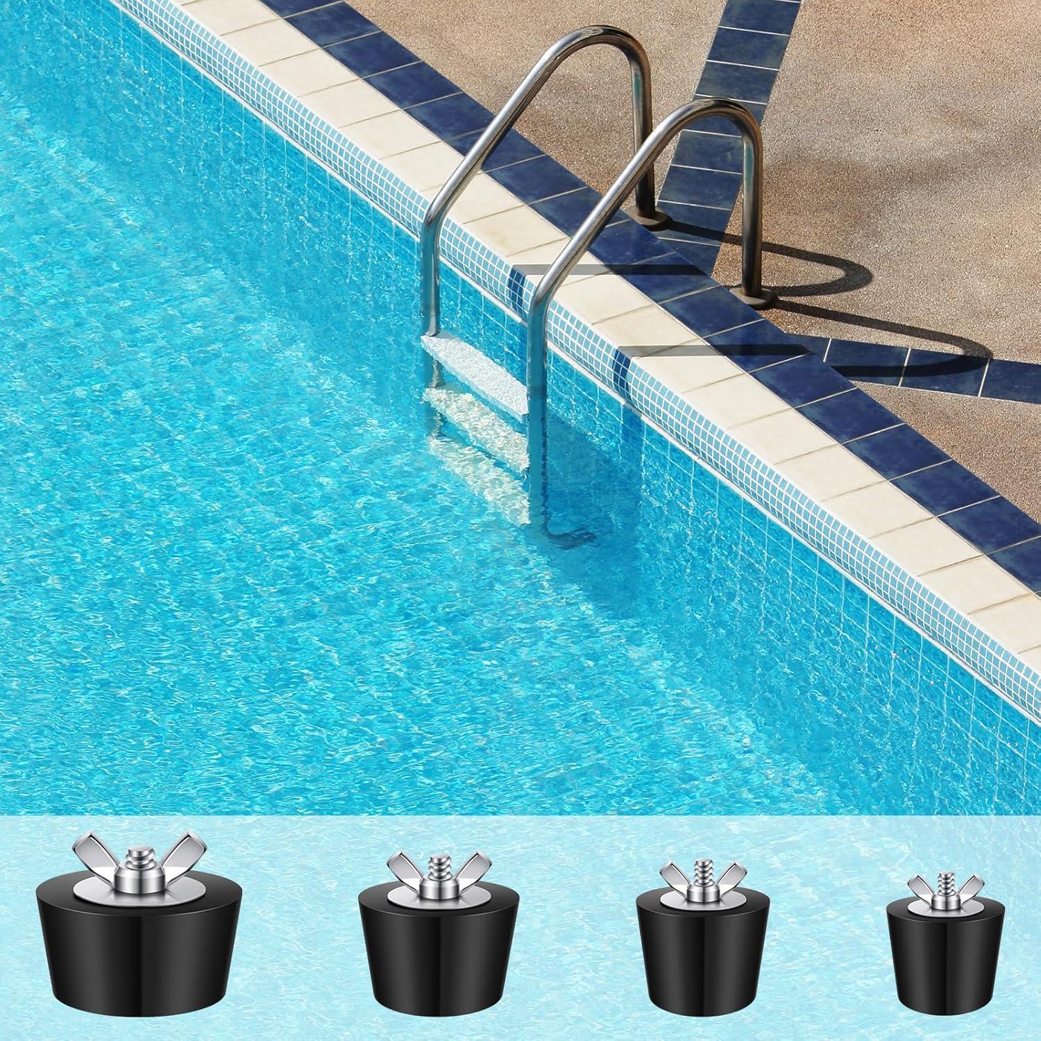 Paquete de 4 Tapones de Retorno para Piscina BESARME 2.54-5.08 cm