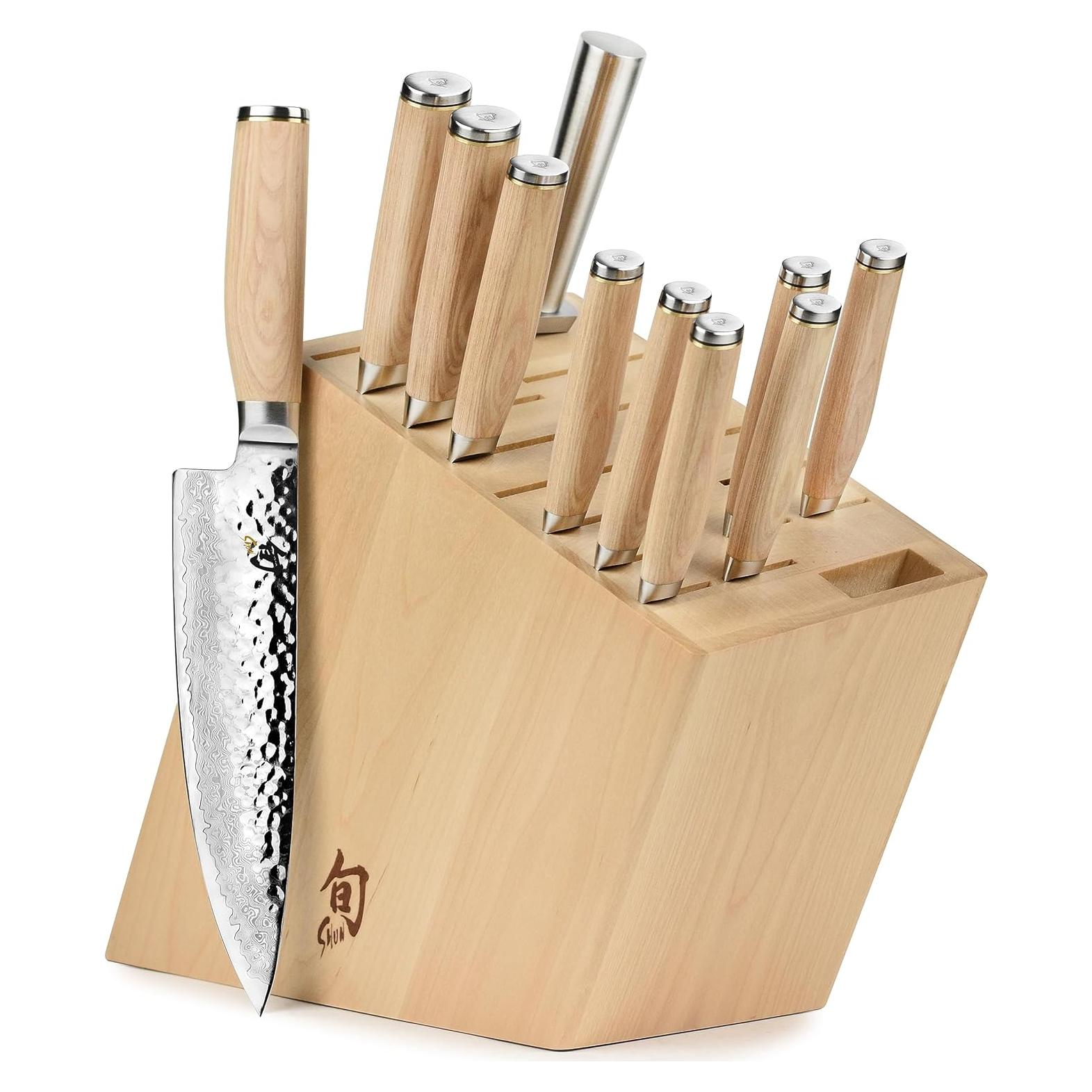 Conjunto de Cuchillos Shun Premier Blonde 12 Piezas Forjados