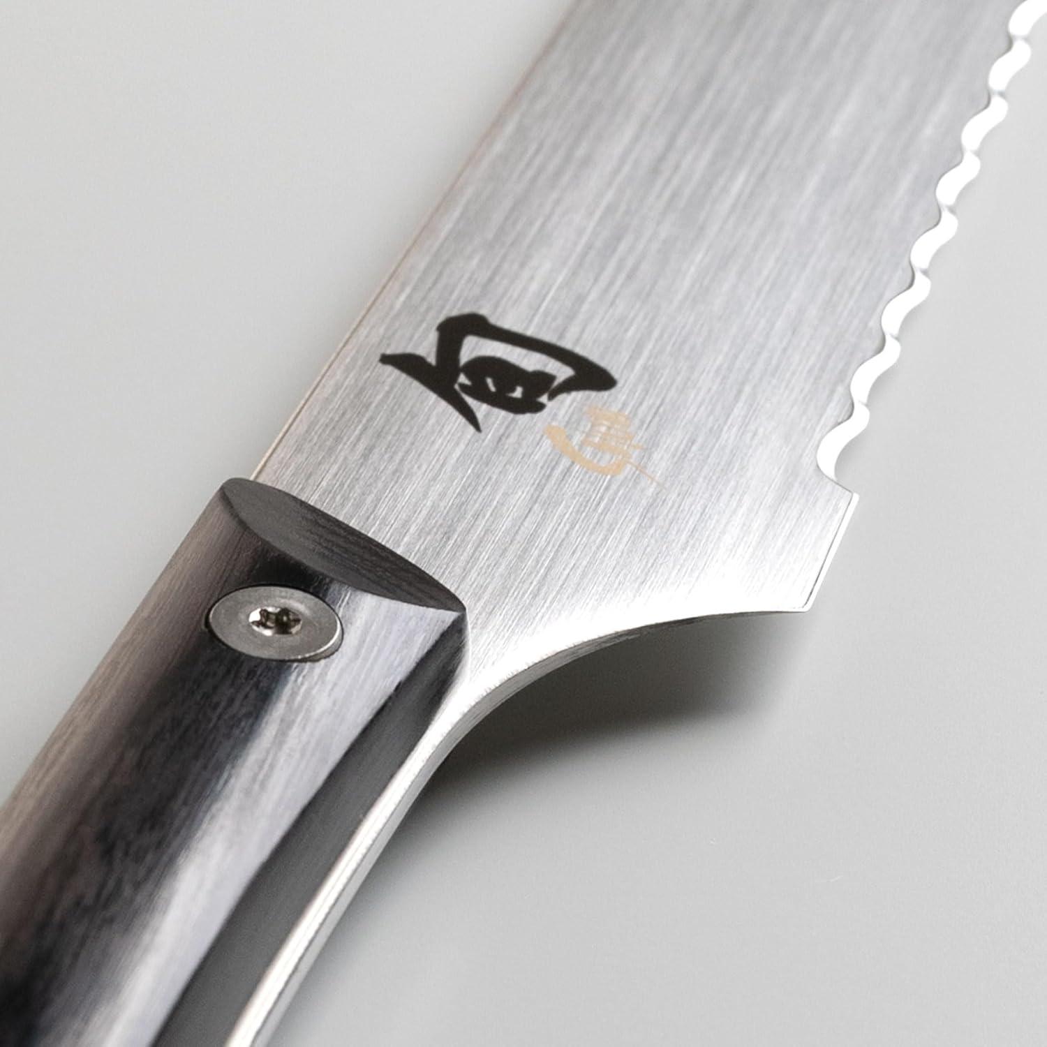 Cuchillo de Pan Shun Kazahana 22.86 cm Acero Inoxidable Pakkawood