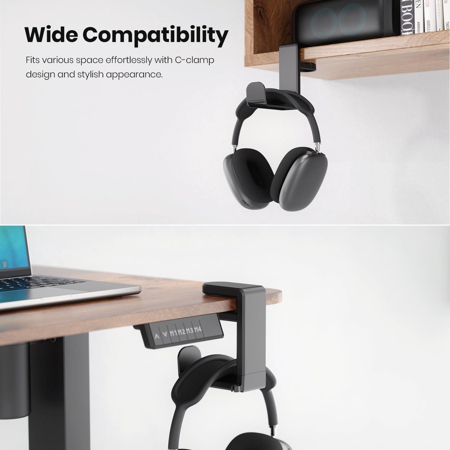 Soporte para Auriculares EURPMASK Ajustable Negro 360°