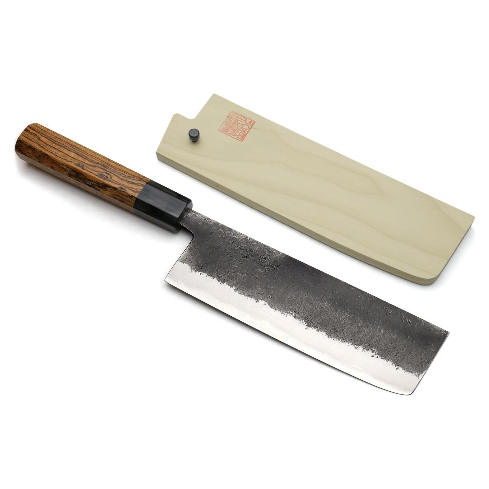 Cuchillo Nakiri Yoshihiro Acero Carbono Blanco #2 165mm