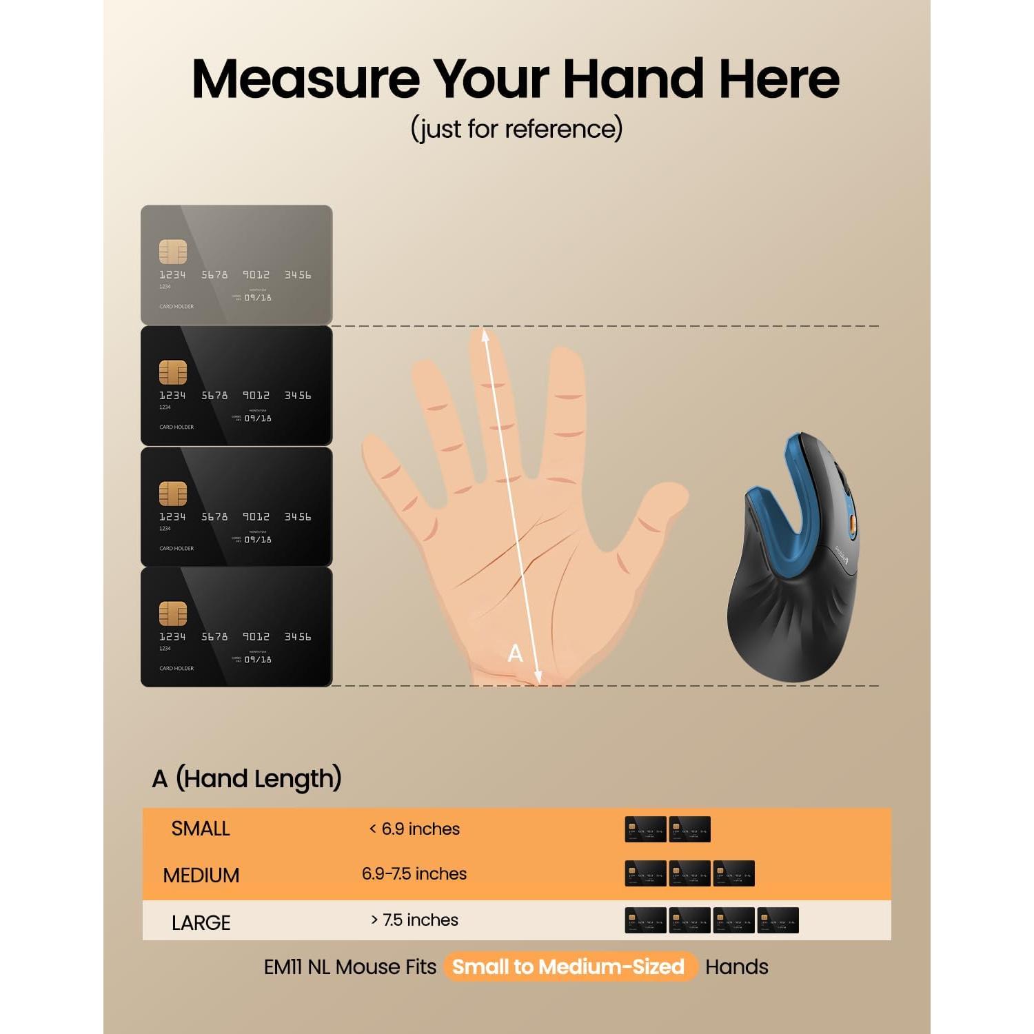 Ratón Vertical Ergonómico ProtoArc EM11 NL Inalámbrico Azul