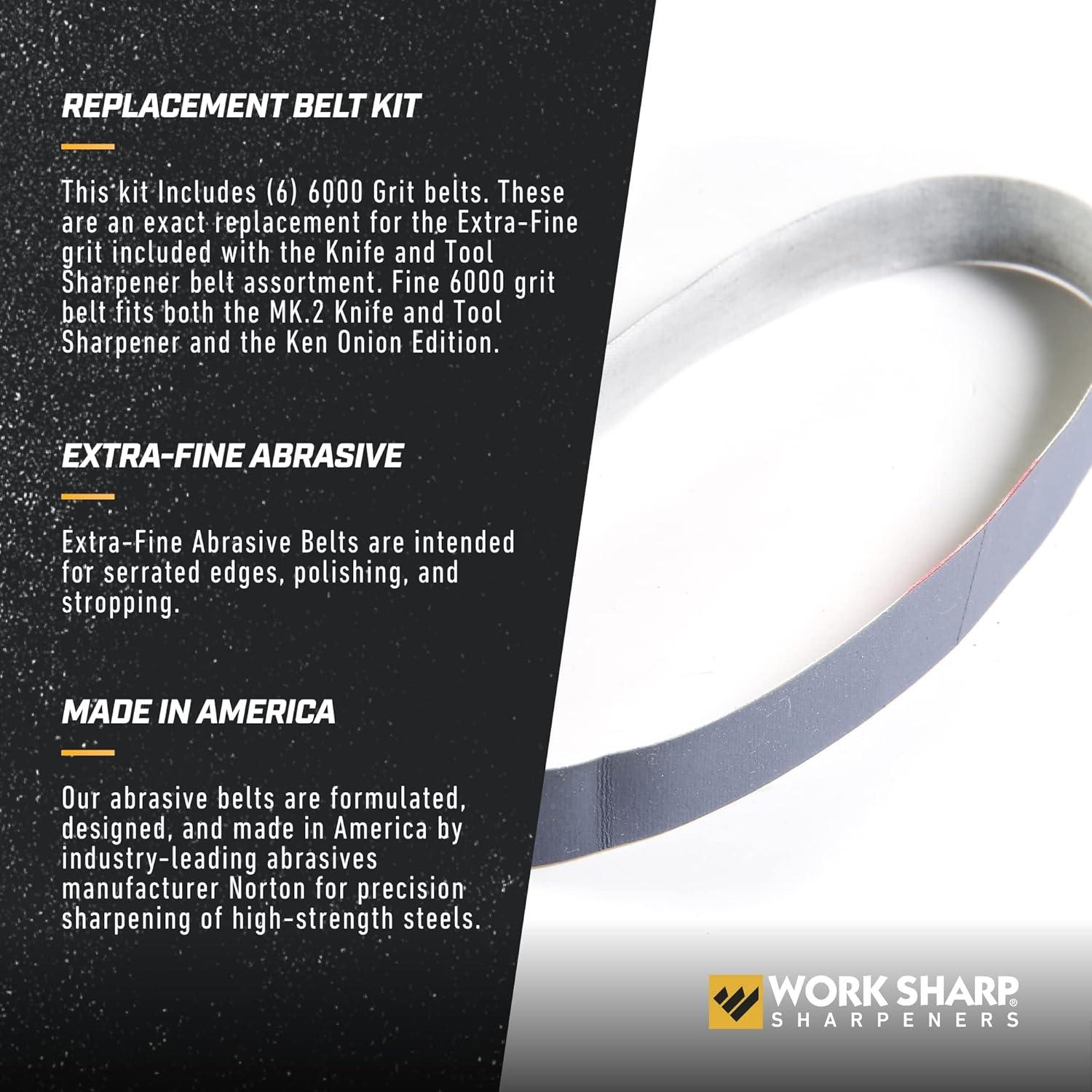 Kit de Cintas de Reemplazo Fino 6000 Granos Work Sharp