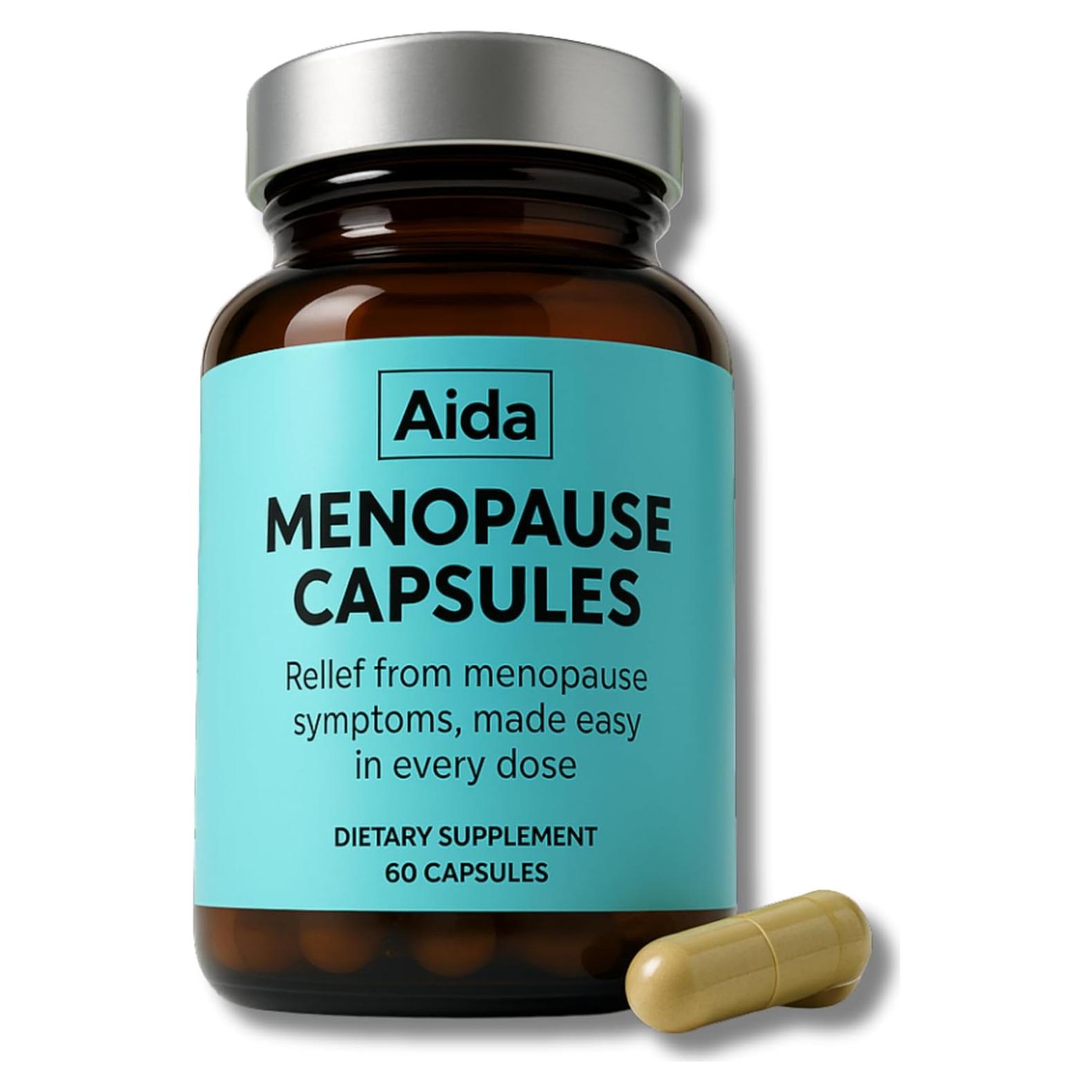 Cápsulas Aida Menopausia - Suplemento Hormonal con Ashwagandha y Maca - 60 Cápsulas