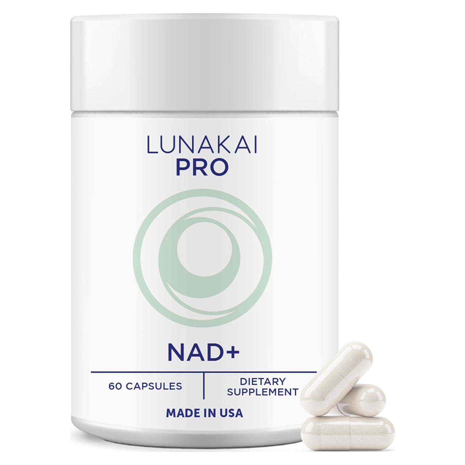 Suplemento de NAD+ Lunakai PRO 60 Cápsulas - Energía y Longevidad