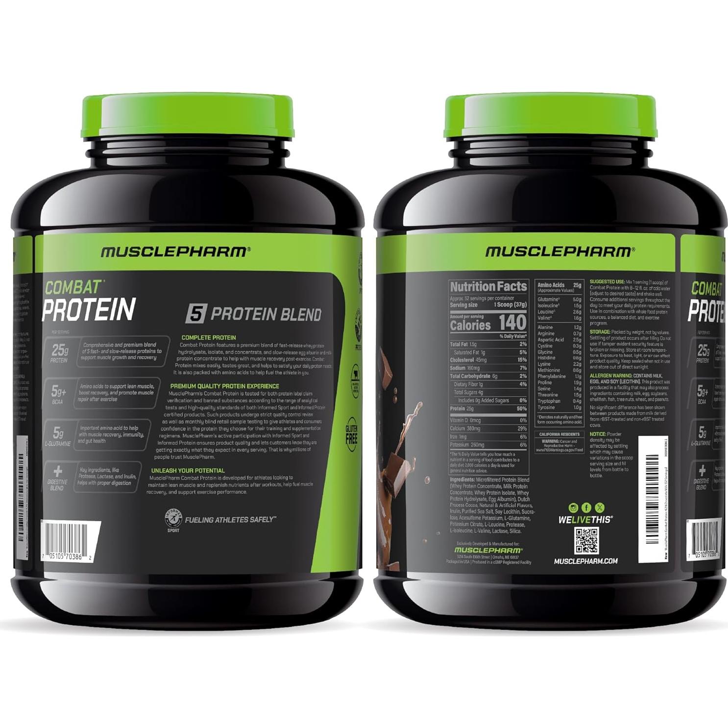 Polvo de Proteína Combat Muscle Pharm 1.81 kg Sabor Chocolate