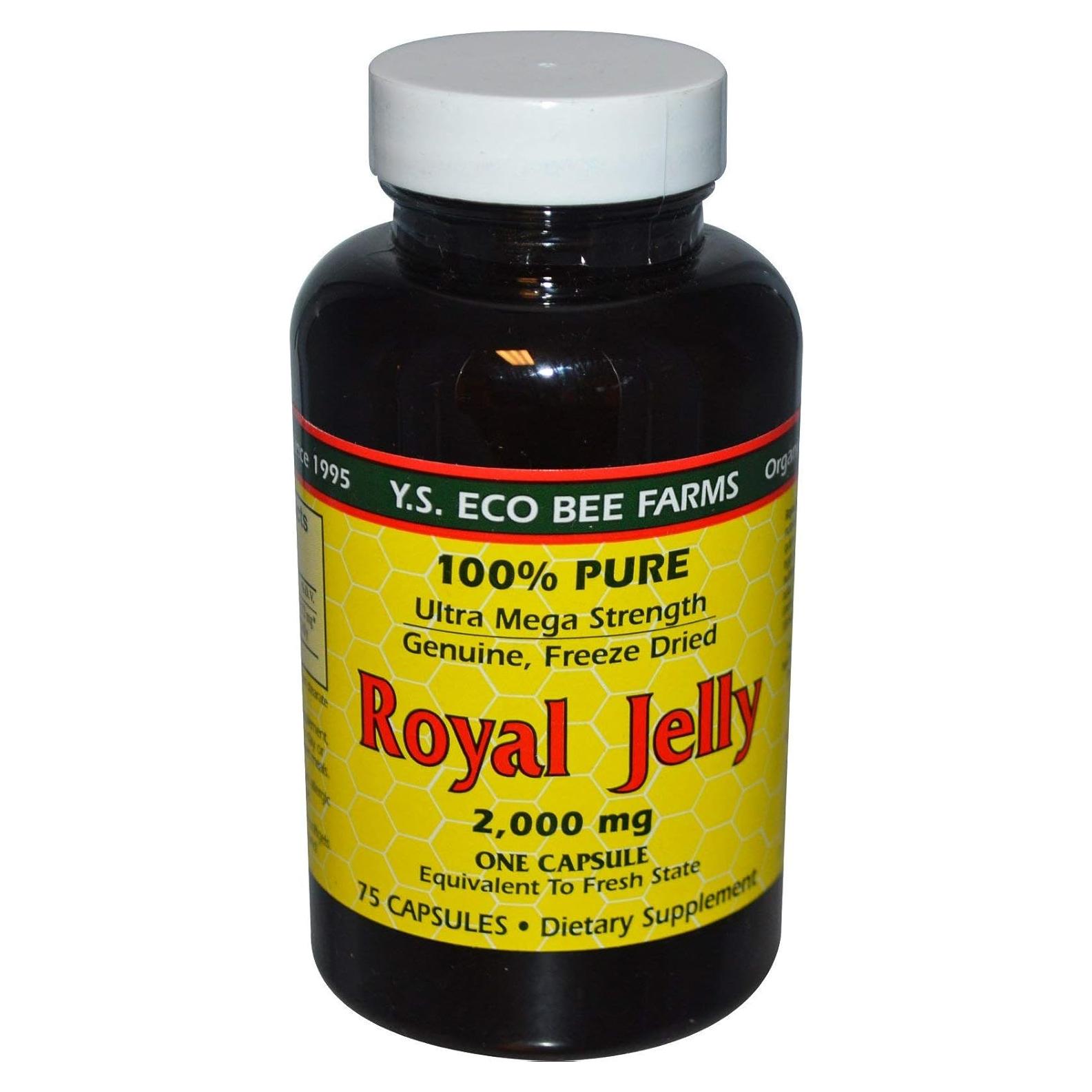 Jalea Real 2000 Mg Y.S. Eco Bee Farms 75 Cápsulas