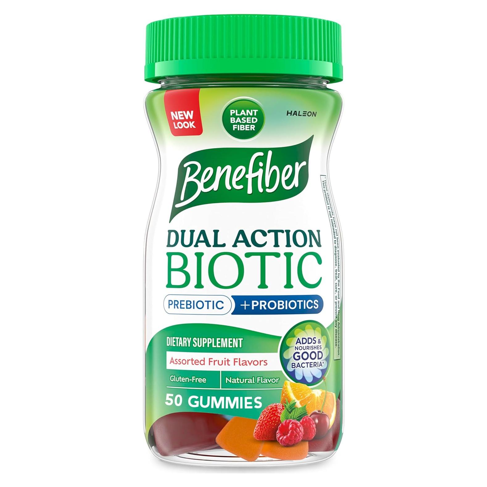 Gomitas de Fibra Prebiótica Benefiber 50 Unidades Sabor Frutas