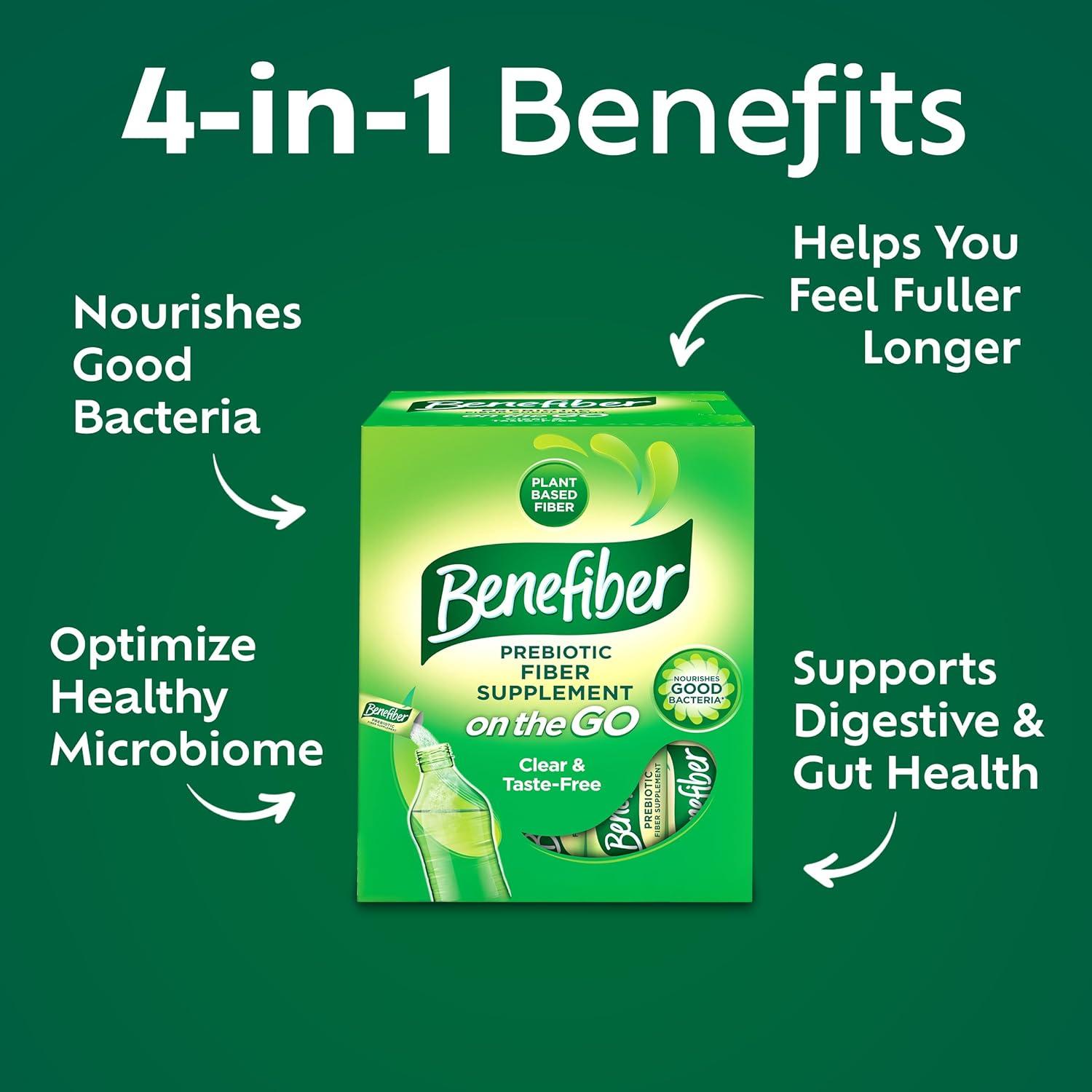 Benefiber On The Go Suplemento de Fibra Prebiótica 72 Sticks