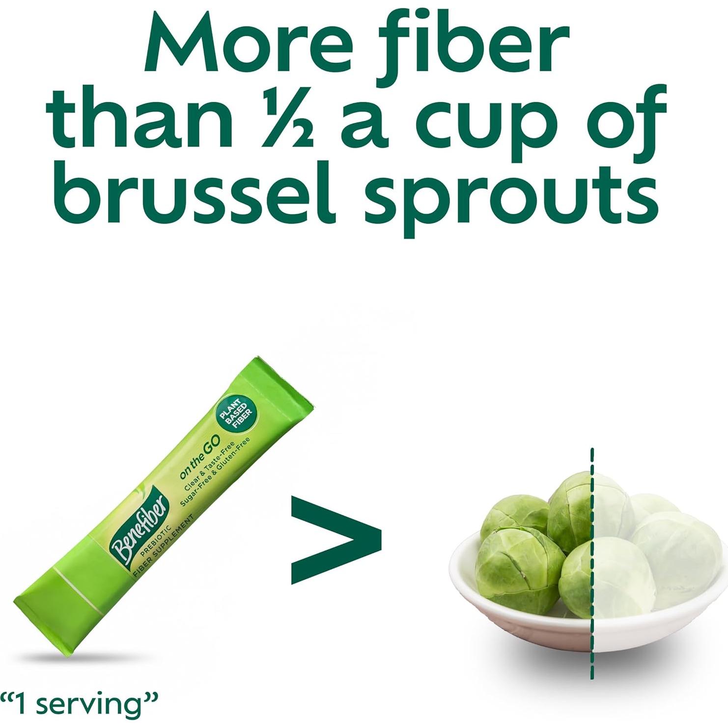 Benefiber On The Go Suplemento de Fibra Prebiótica 72 Sticks