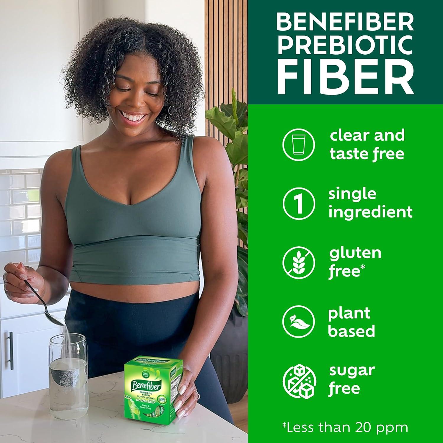 Benefiber On The Go Suplemento de Fibra Prebiótica 72 Sticks