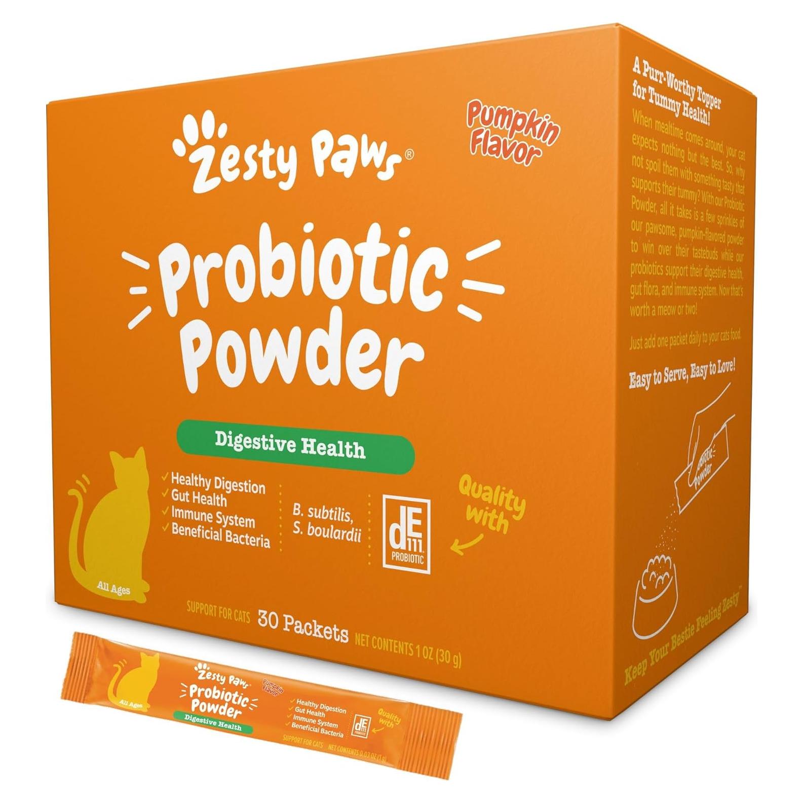 Probioticos para Gatos Zesty Paws - Polvo Digestivo 30 Ct
