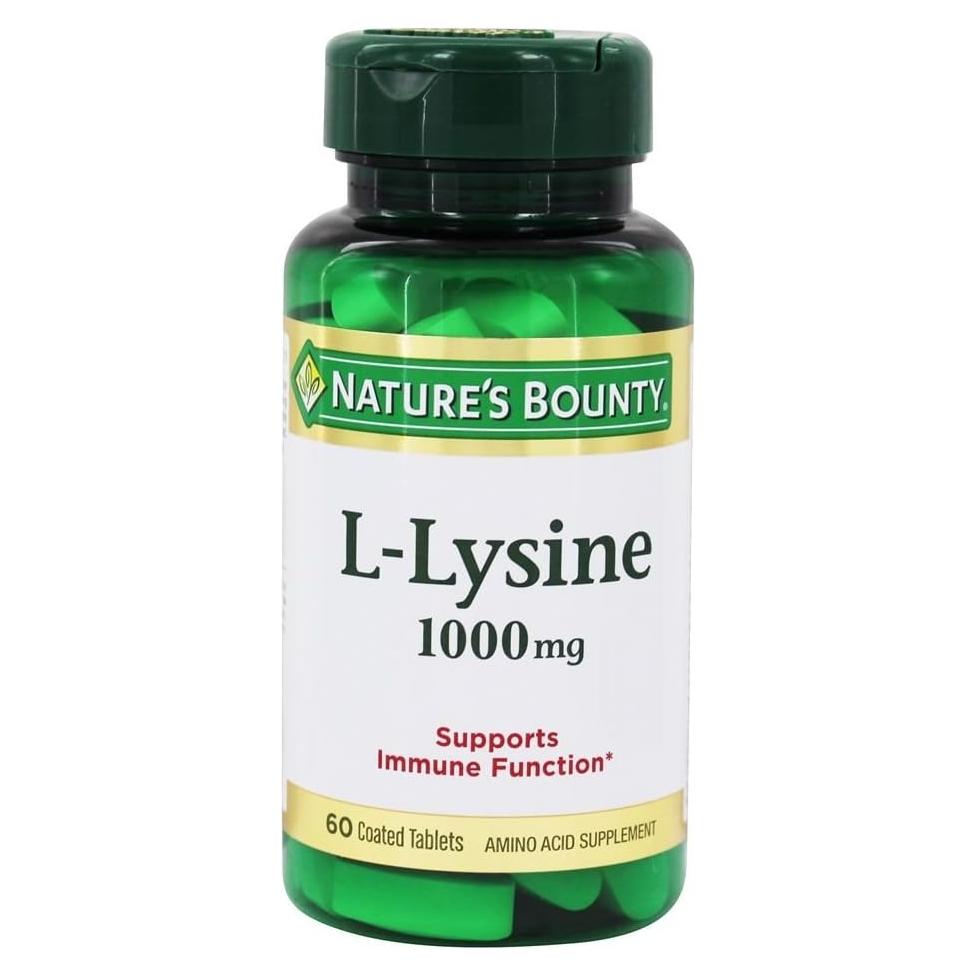 L-Lisina Nature's Bounty 1000mg 60 Tabletas Aminoácidos