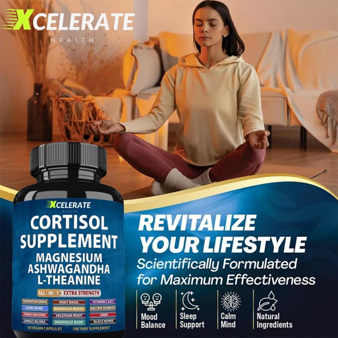 Cápsulas de Suplemento de Cortisol NeuVelle Health 60 Unidades