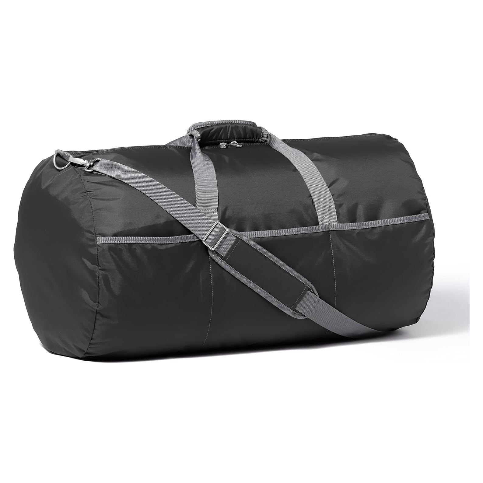 Bolsa Duffle Grande Amazon Basics Plegable 100L Negro