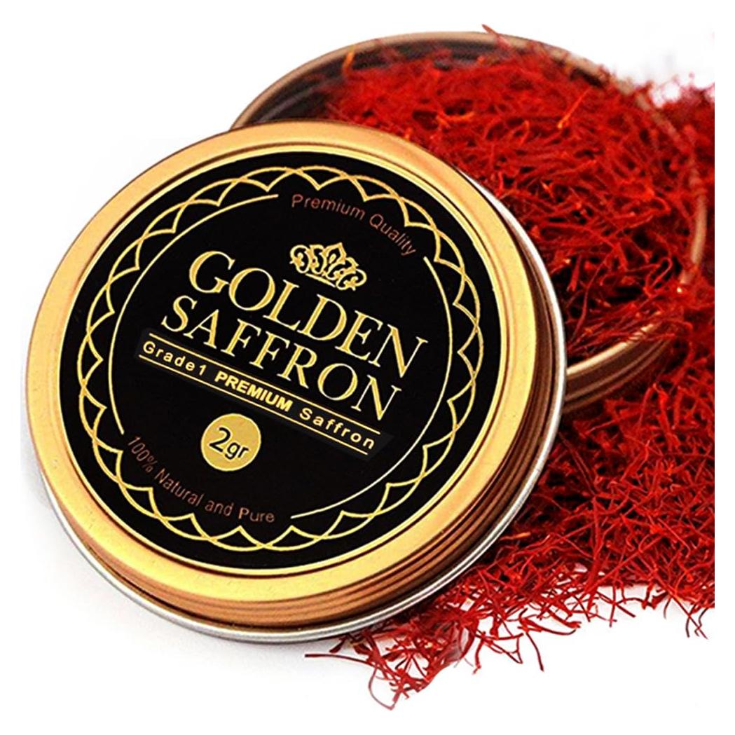 Azafrán Dorado Hilos Puro Premium 2g Grado A+ Super Negin