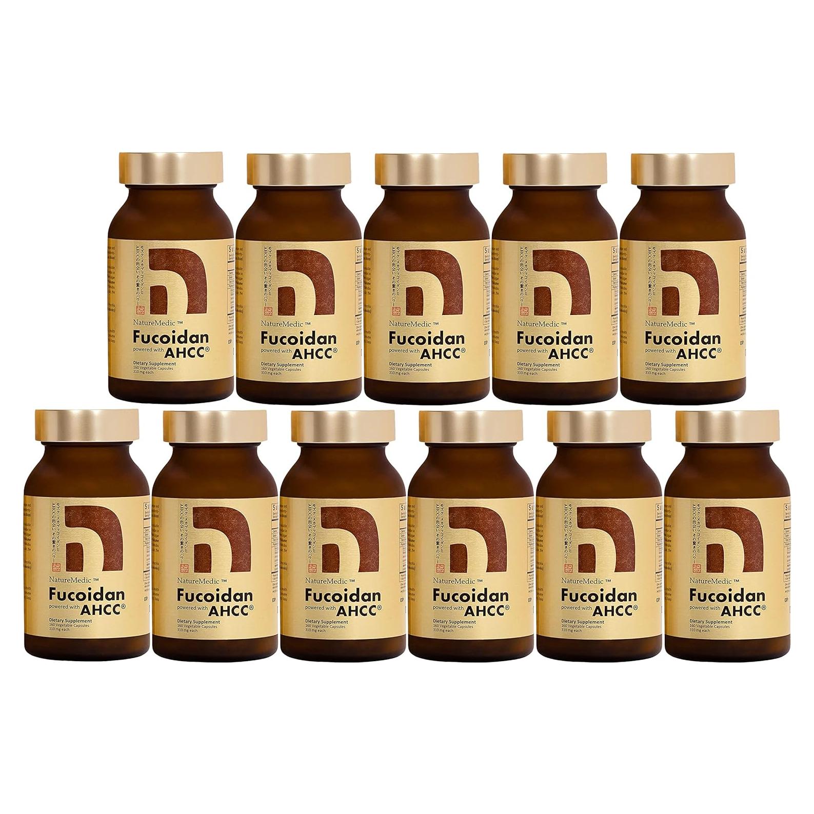 Suplemento Inmunidad Fucoidan NatureMedic 11 Botellas 1760 Cápsulas