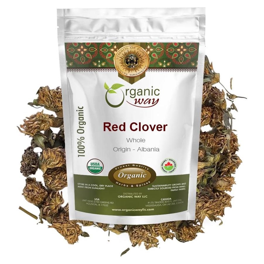 Flores Secas de Trébol Rojo Orgánico - 227 g - Té Herbal