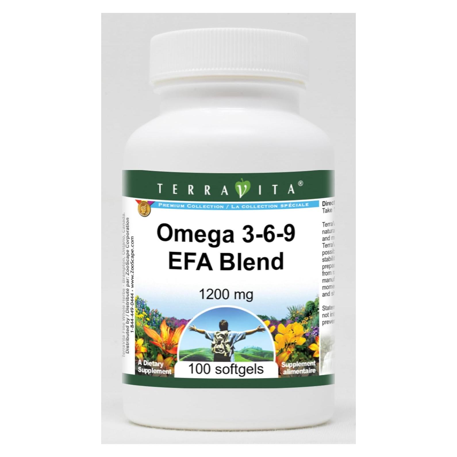 Suplemento Omega 3-6-9 TerraVita 1200 mg - 100 gelatinas blandas