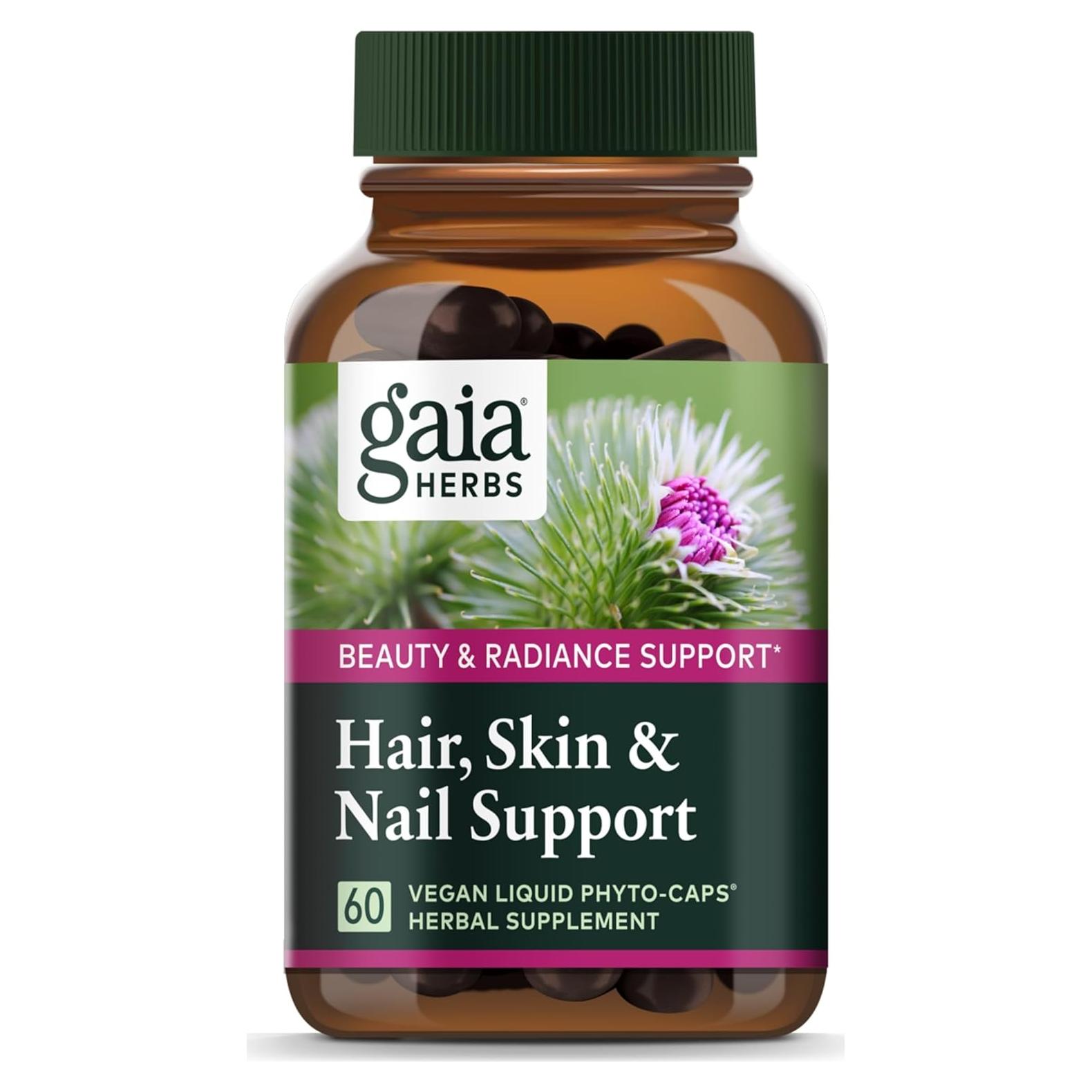 Suplemento Gaia Herbs para Cabello, Piel y Uñas - 60 Cápsulas Veganas