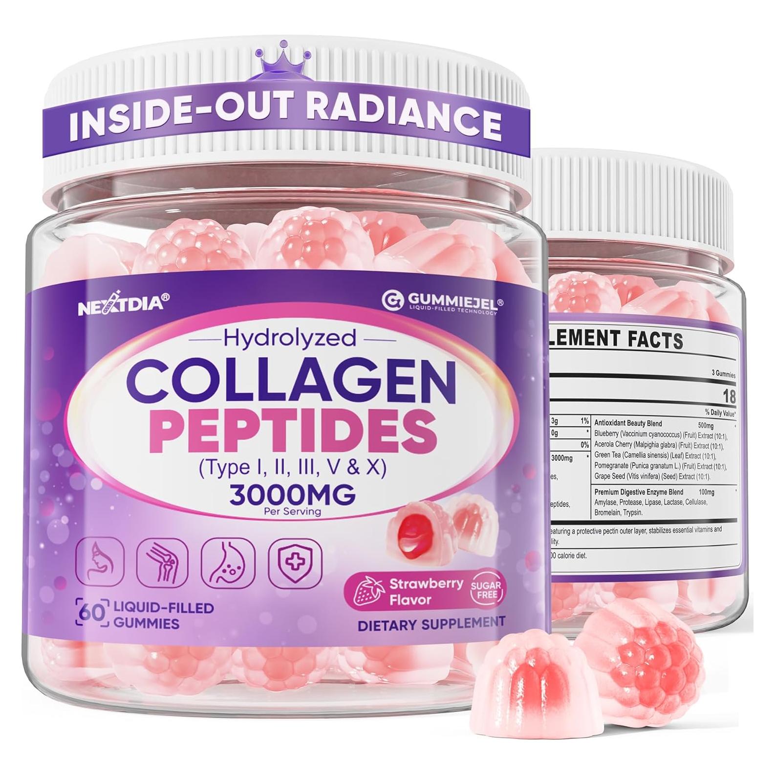 Gomitas de Colágeno Hidrolizado Nextdia 3000mg 60 Cts