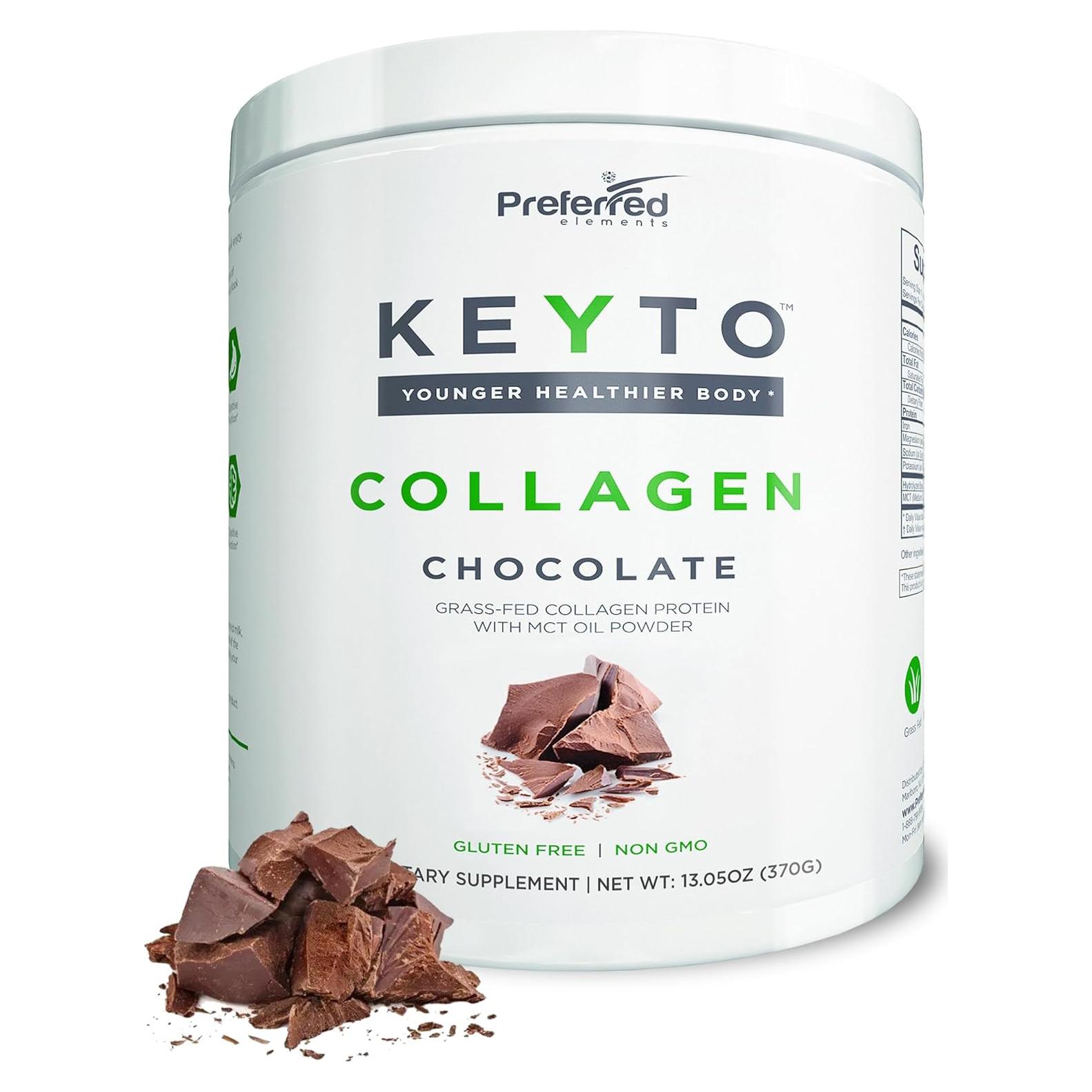 Polvo de Proteína de Colágeno Keto KEYTO Sabor Chocolate 365g