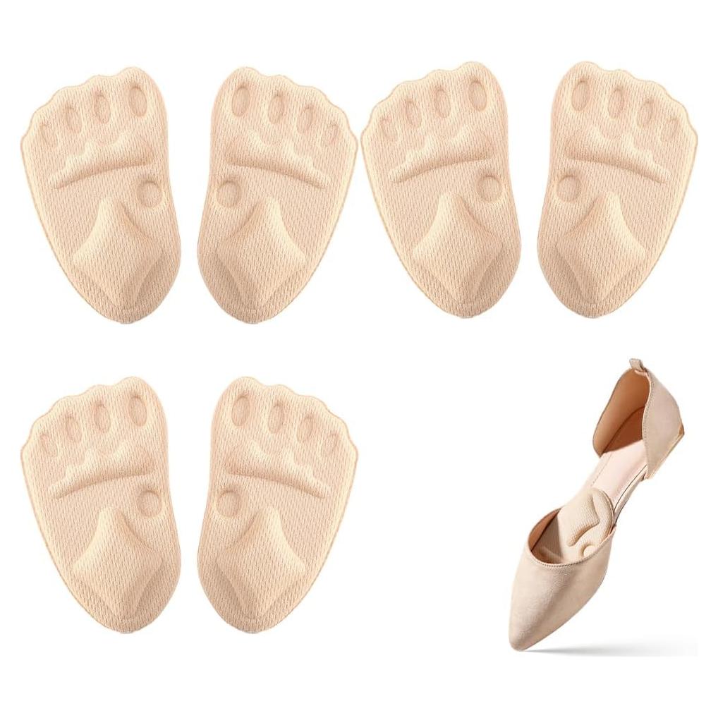 Almohadillas Metatarsales Mejoradas Koujut - 3 Pares Beige