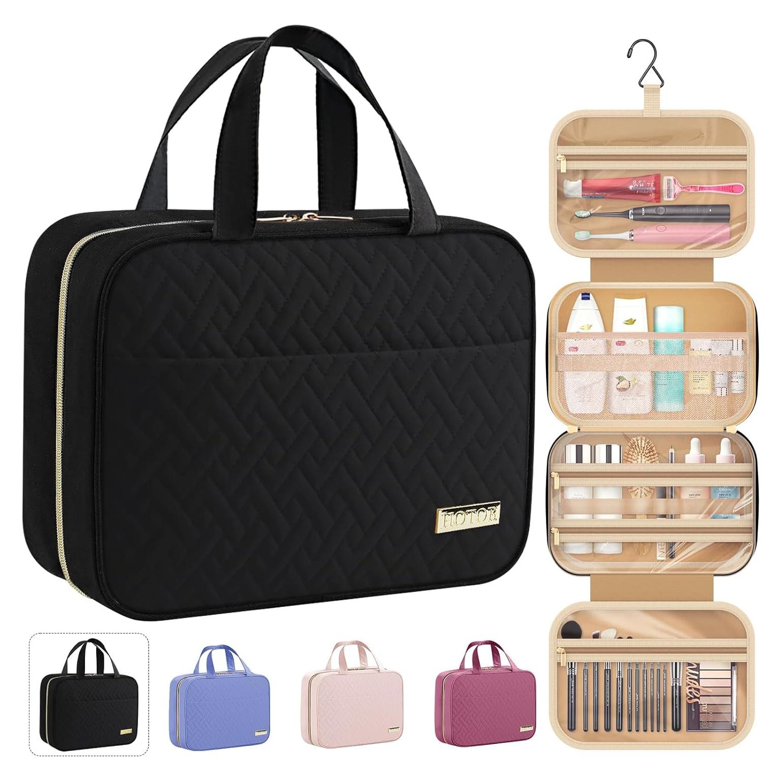 Bolsa de Aseo Colgante HOTOR Mediana Impermeable Negra