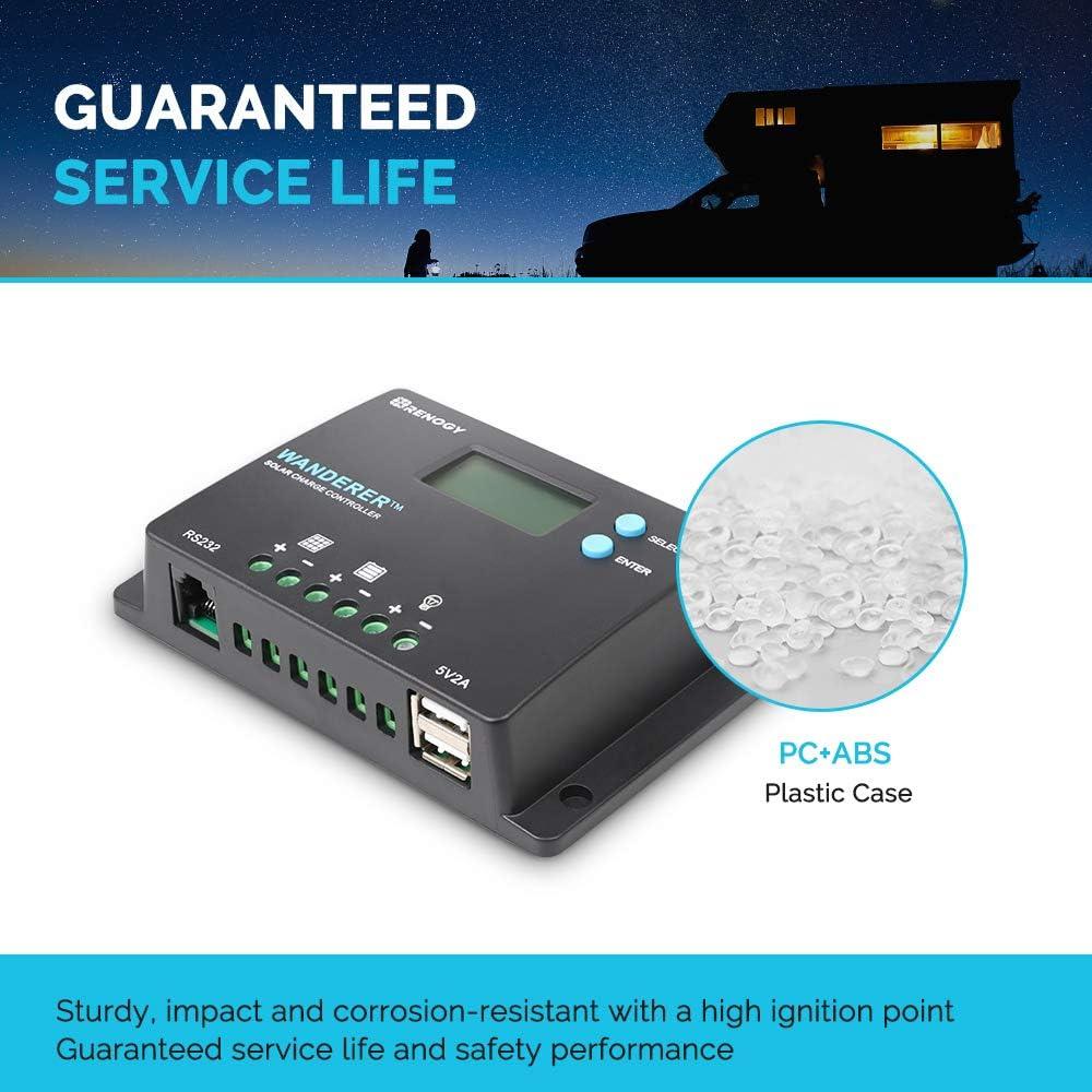 Controlador de Carga Solar Renogy Wanderer 10A LCD 12V/24V