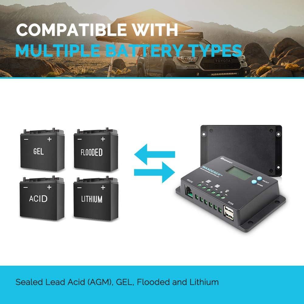 Controlador de Carga Solar Renogy Wanderer 10A LCD 12V/24V