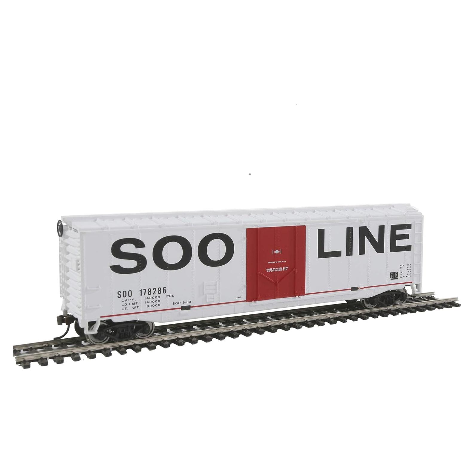 Vagón de Carga HO Walthers Soo Line 50' Ruedas de Metal