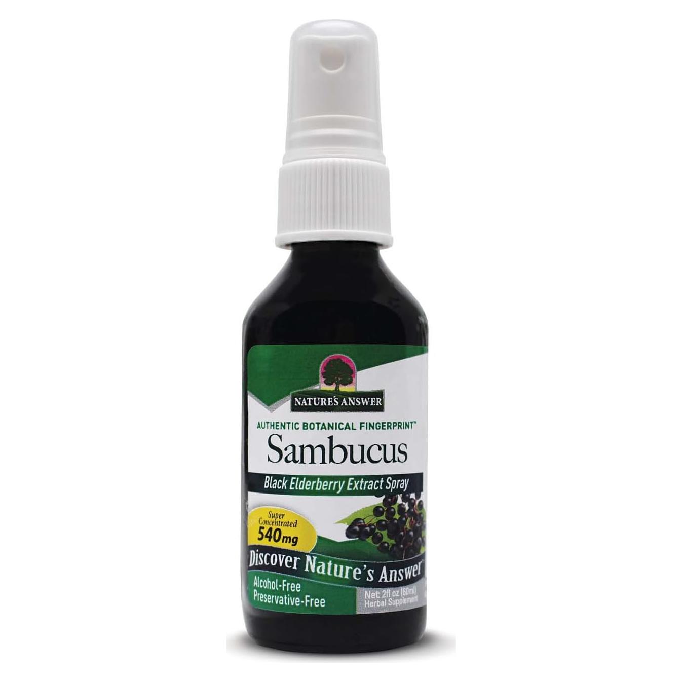 Extracto de Sambucus Sin Alcohol Nature's Answer 60ml Vegano