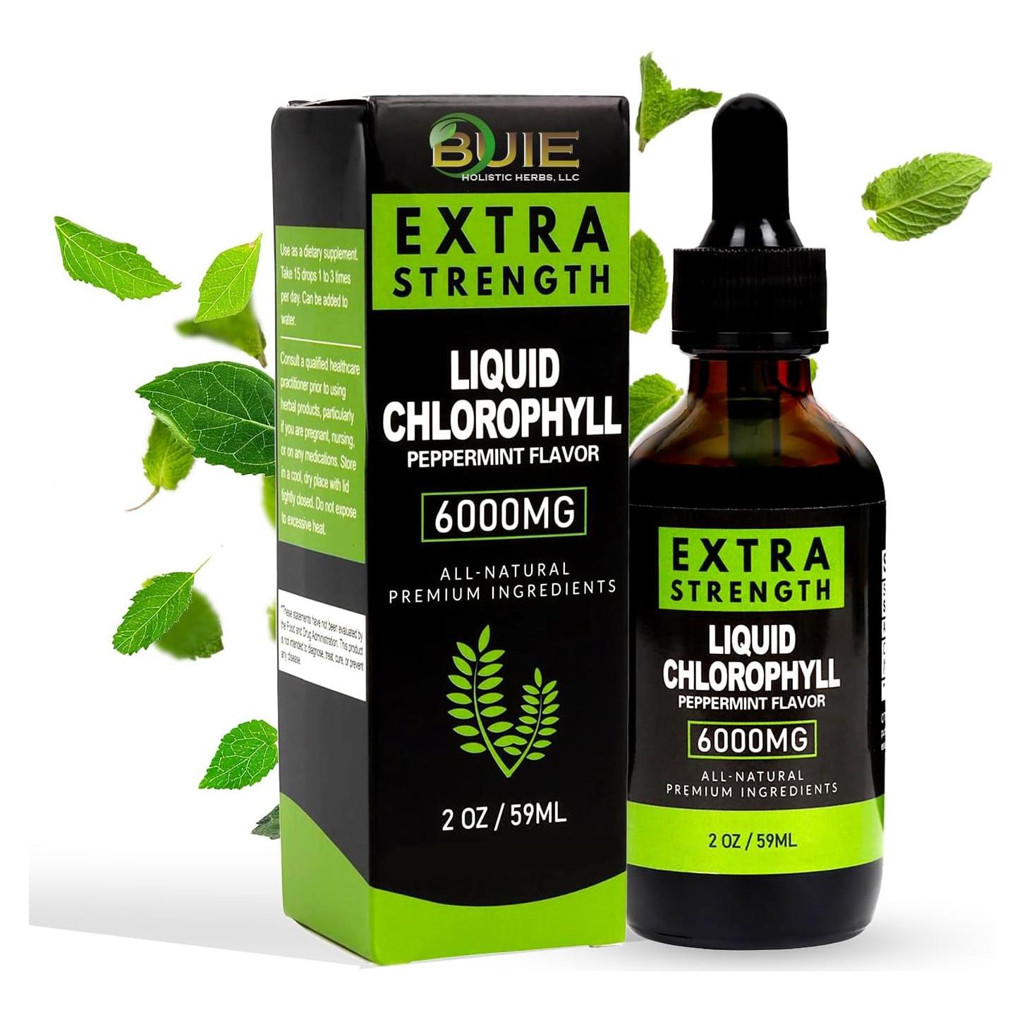 Gotas de Clorofila Líquida BUIE 6000mg 59ml - Energía y Detox