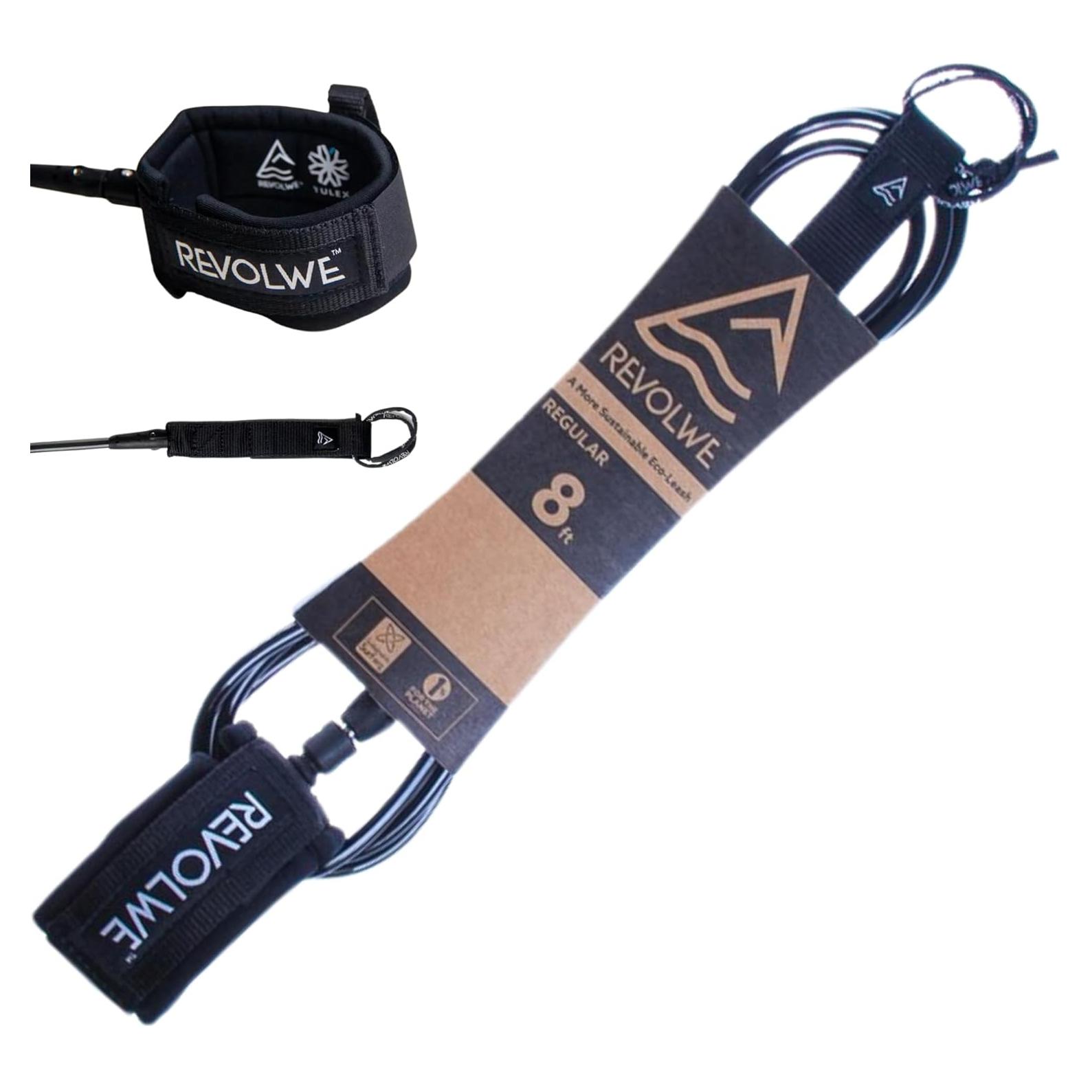Leash de Surf REVOLWE 2.44m Material Reciclado Alta Resistencia