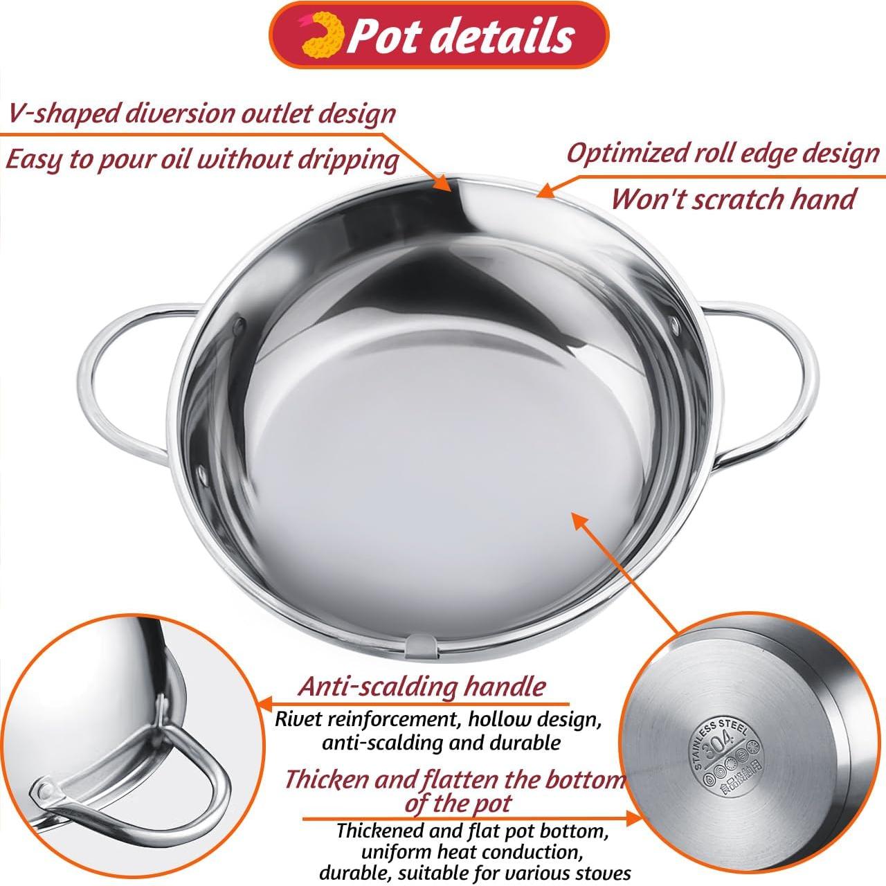 Olla de Freír Profunda KHTD 4.4L Acero Inoxidable con Tapa