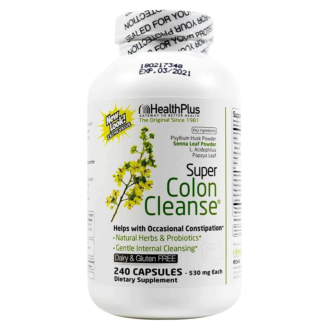 Laxante en Cápsulas Health Plus Super Colon Cleanse 240 Unidades