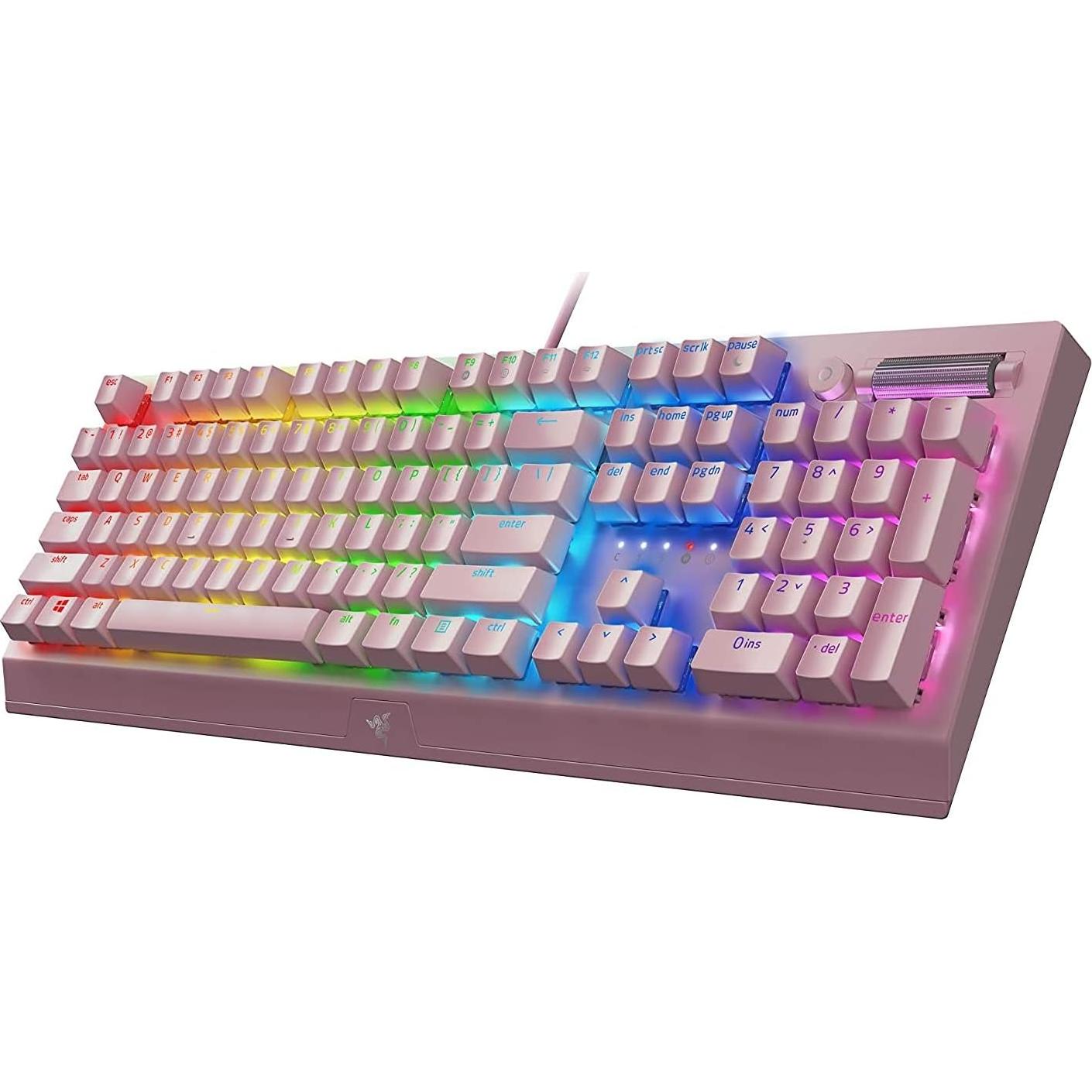 Teclado Mecánico Razer BlackWidow V3 Cuarzo Rosa RGB