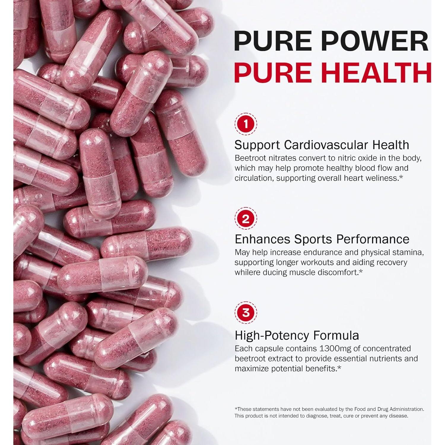 Cápsulas de raíz de remolacha HBIKCLYC 60 unidades energéticas