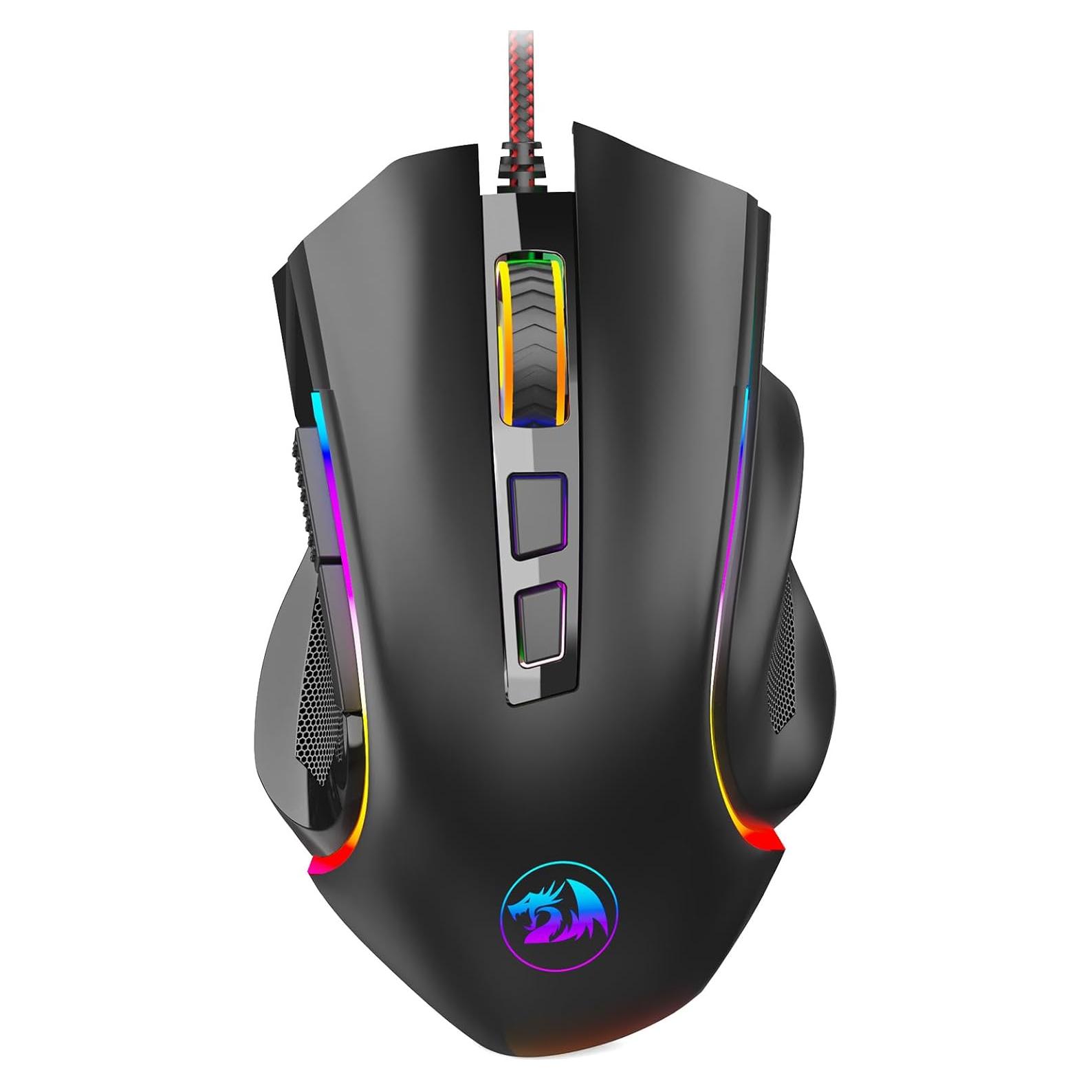 Ratón Gaming Redragon M602 RGB Ergonómico 7200 DPI Negro