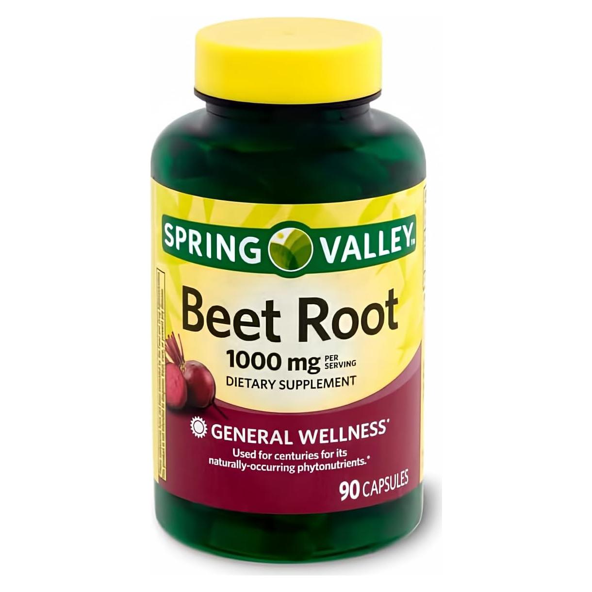 Suplemento de raíz de remolacha Spring Health 1000 mg 90 cápsulas