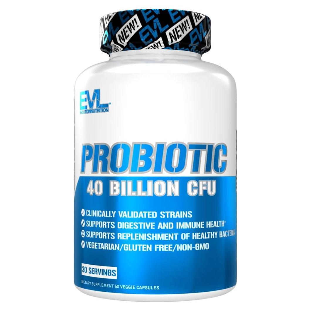 Probiotico Evlution Nutrition 40 Mil Millones CFU 60 Cápsulas