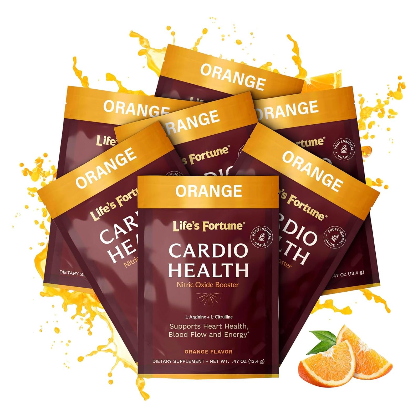 Suplemento en polvo L-Arginina L-Citrulina Life's Fortune 396g Naranja