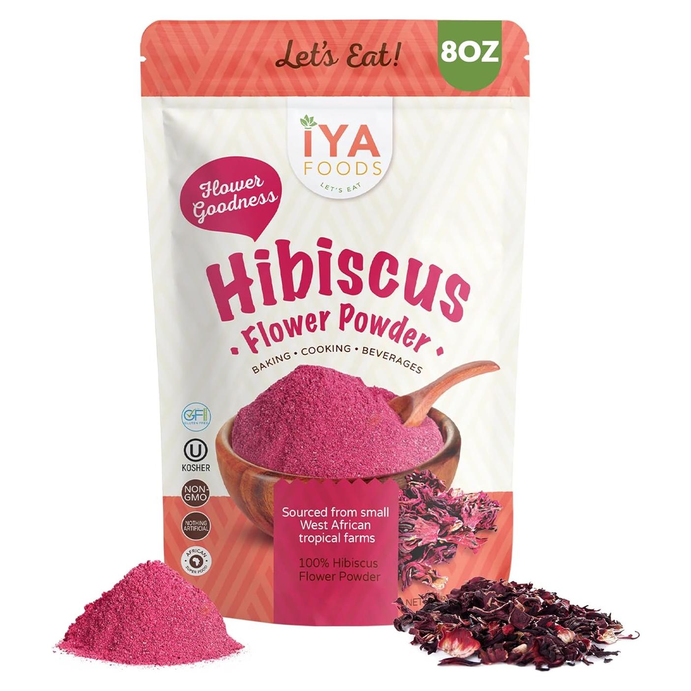 Polvo de Flor de Hibisco Iya Foods 226.8g Sin Gluten Kosher