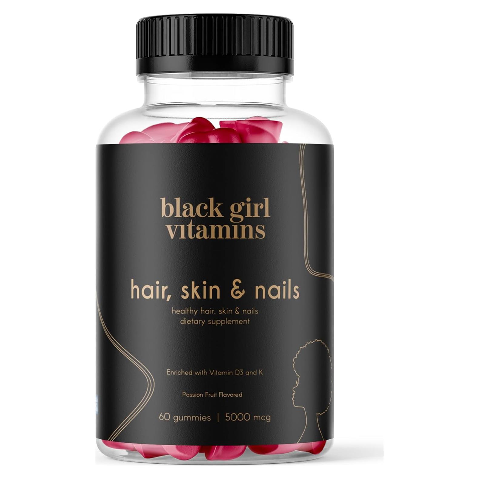 Gominolas Vitaminas Black Girl para Cabello, Piel y Uñas 60 Unidades