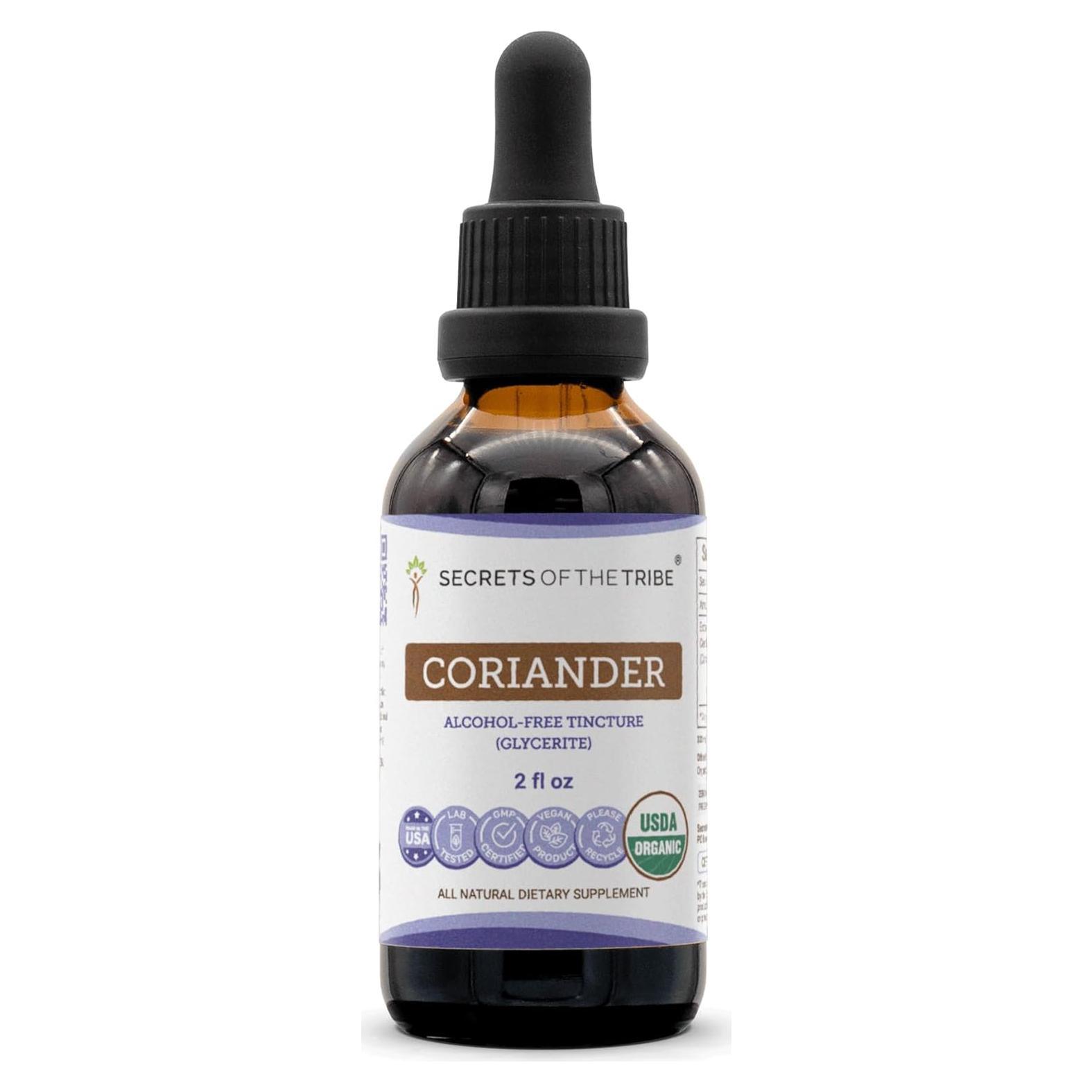 Extracto de Cilantro Orgánico USDA 59.15 ml - Sin Alcohol