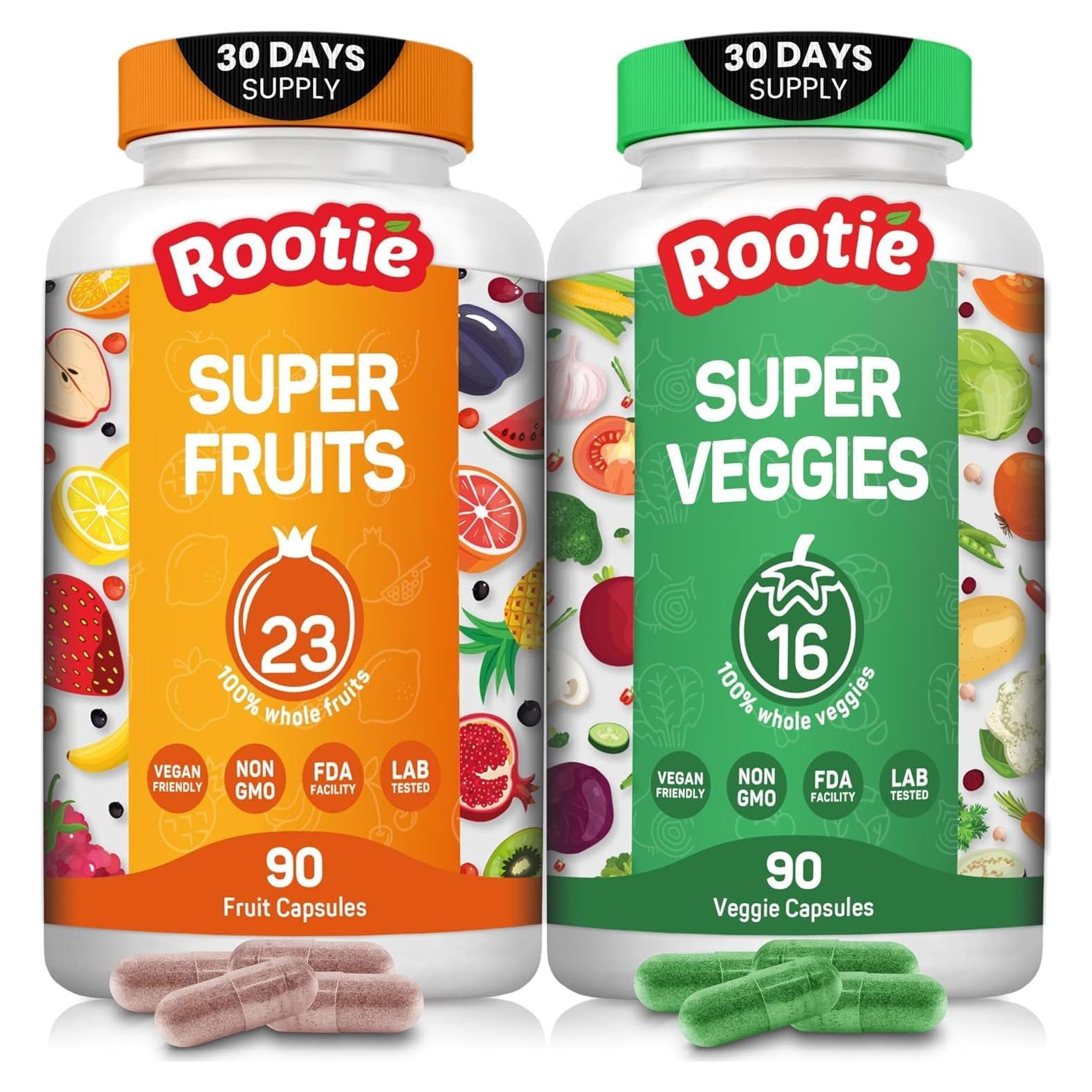 Suplemento de Frutas y Verduras ROOTIE 30 Días Vegano Sin Gluten
