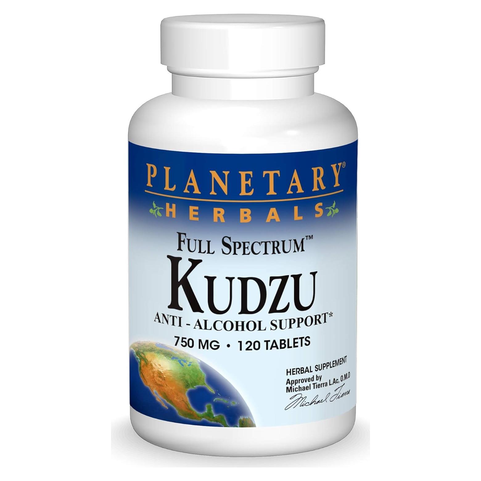 Tabletas de Kudzu Espectro Completo Planetary Herbals 120 Unidades