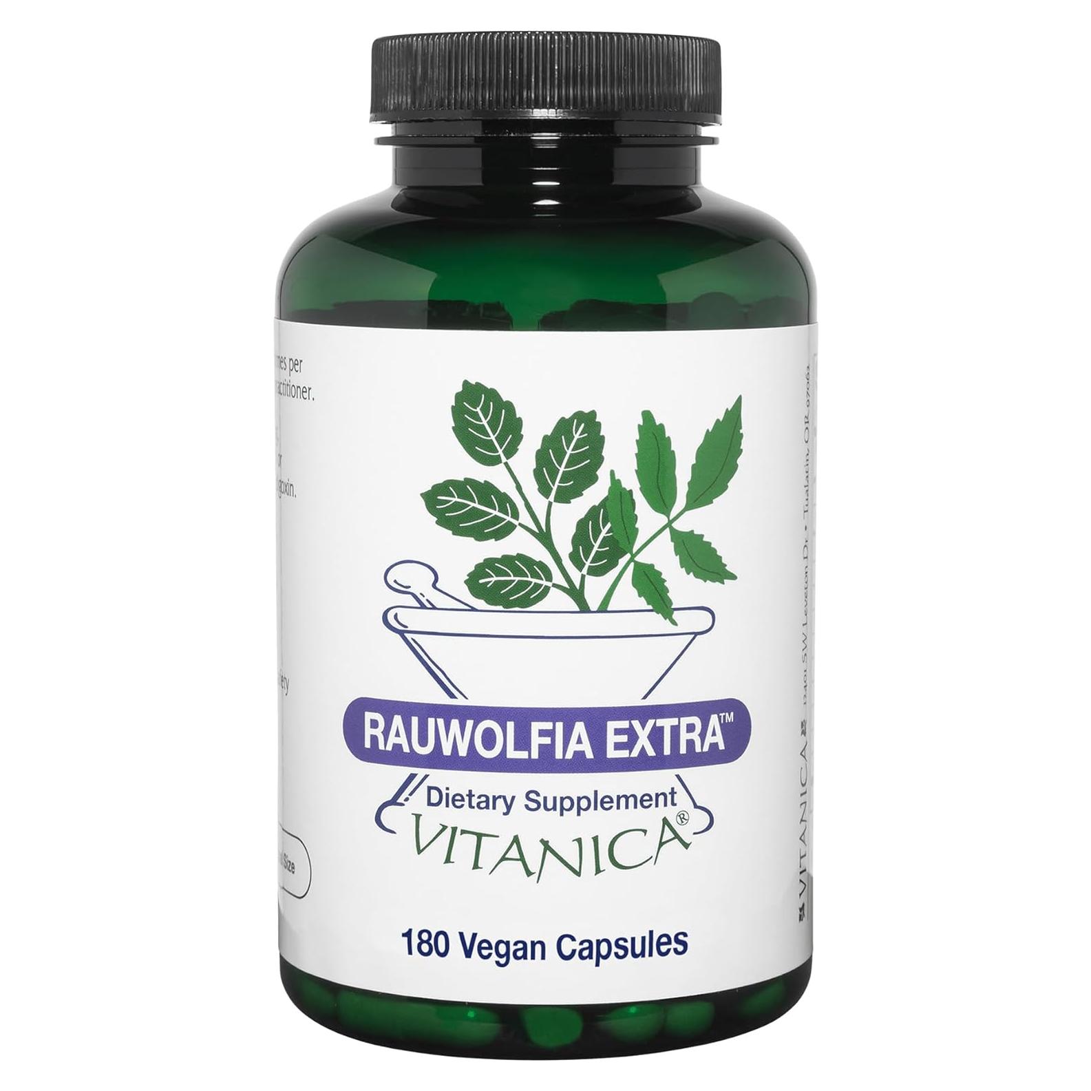 Suplemento Vegano Vitanica Rauwolfia Extra 180 Cápsulas
